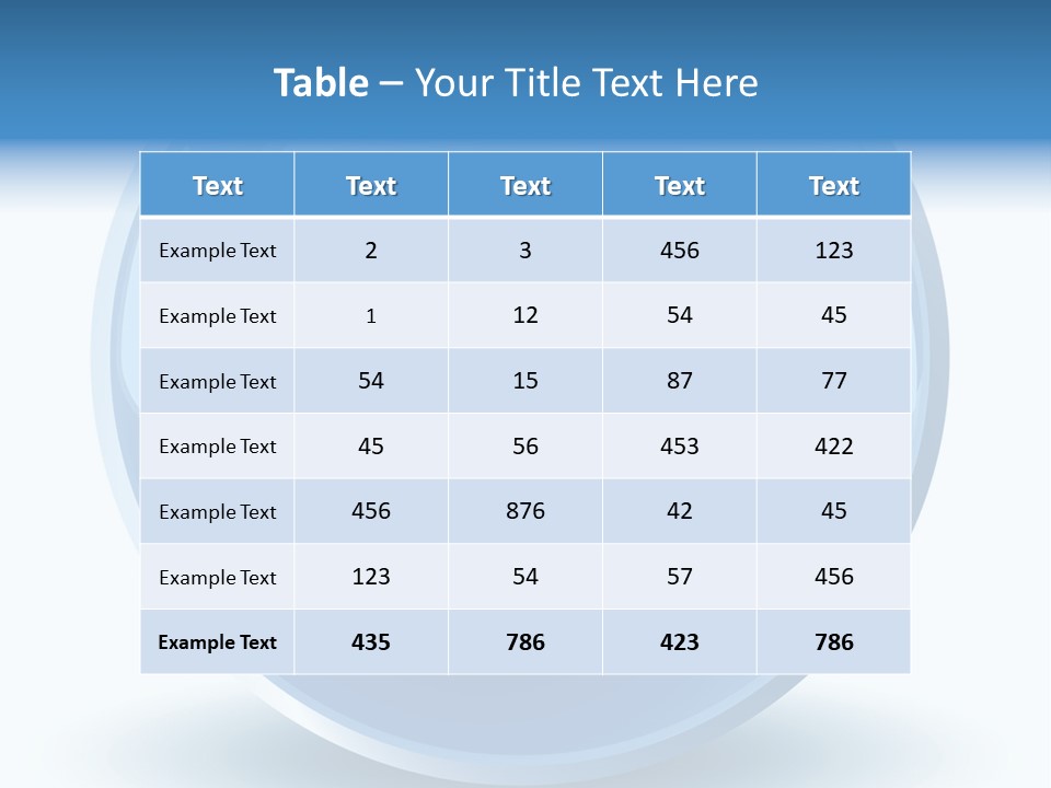 A Blue Sphere With A White Background PowerPoint Template