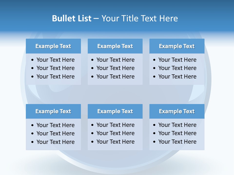 A Blue Sphere With A White Background PowerPoint Template