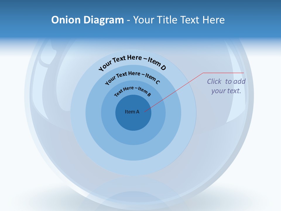 A Blue Sphere With A White Background PowerPoint Template