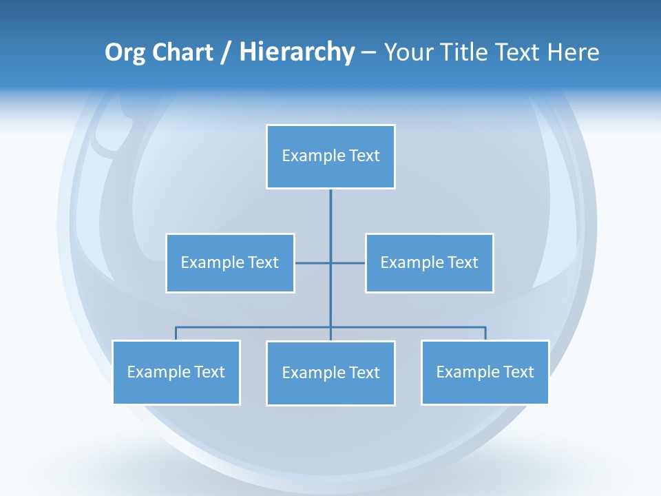 A Blue Sphere With A White Background PowerPoint Template