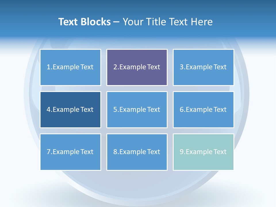 A Blue Sphere With A White Background PowerPoint Template