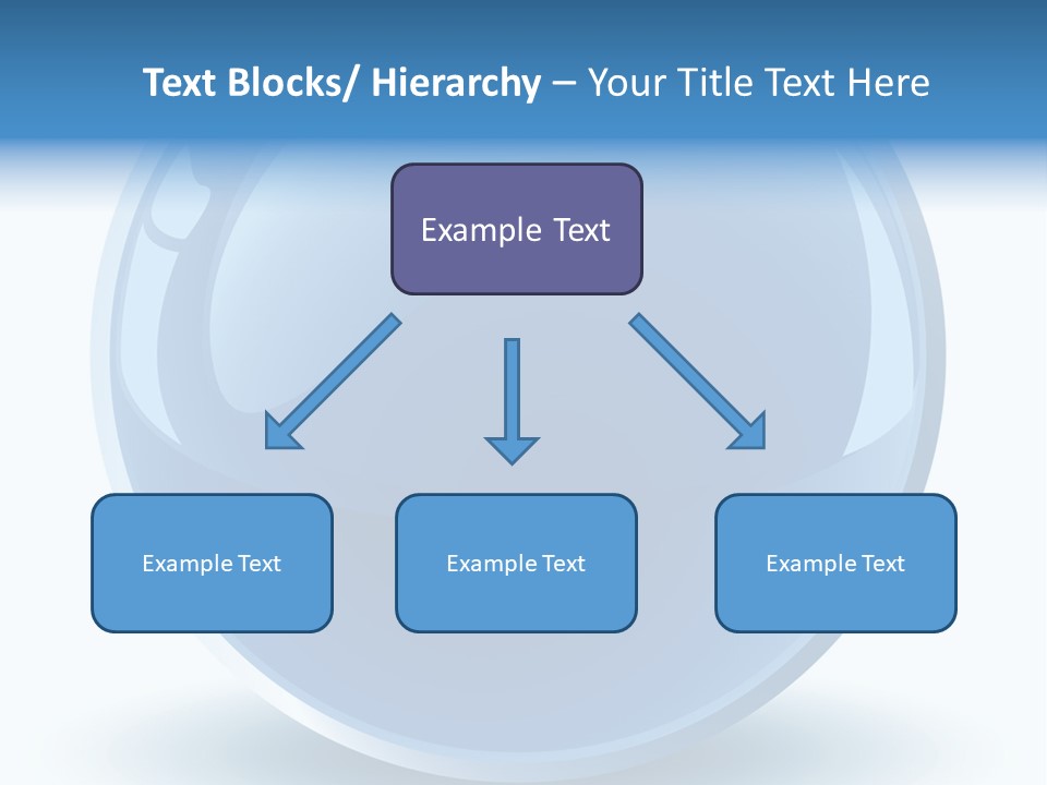 A Blue Sphere With A White Background PowerPoint Template