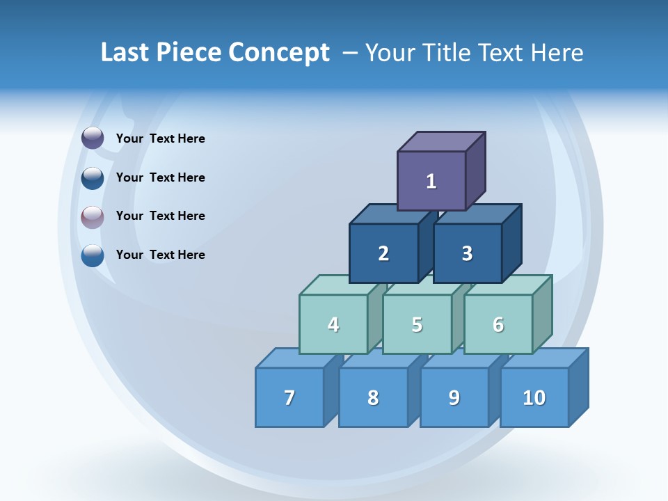 A Blue Sphere With A White Background PowerPoint Template