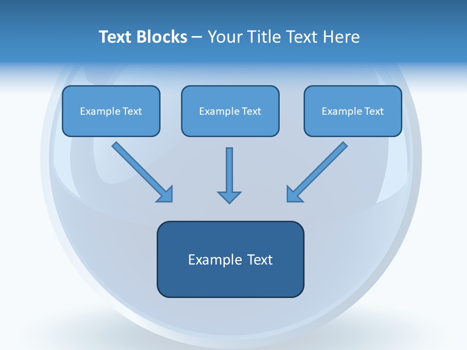 A Blue Sphere With A White Background PowerPoint Template