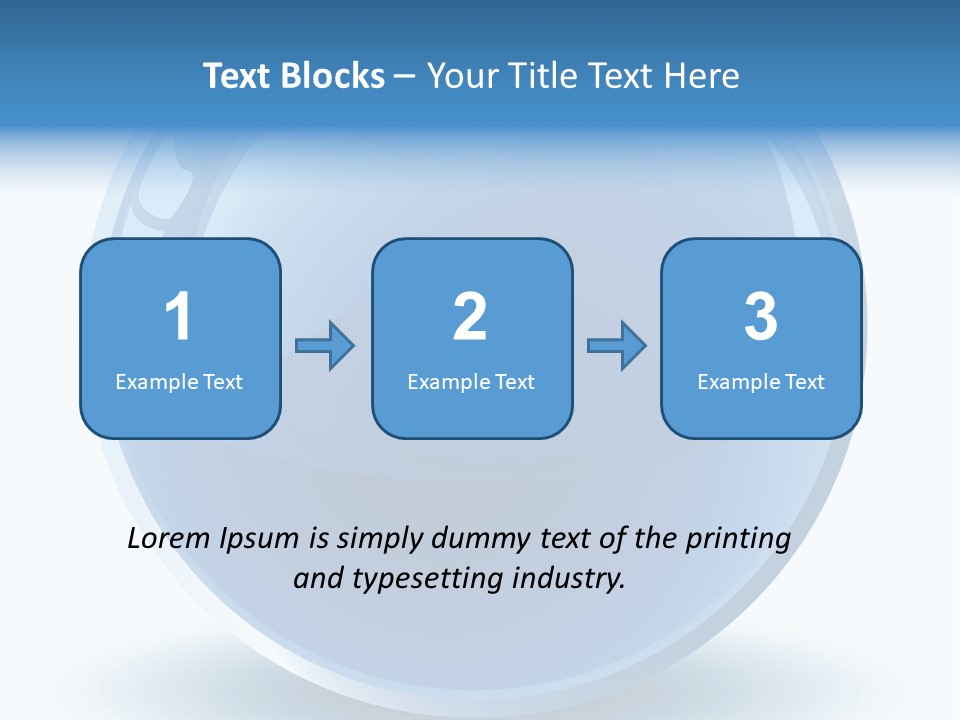 A Blue Sphere With A White Background PowerPoint Template