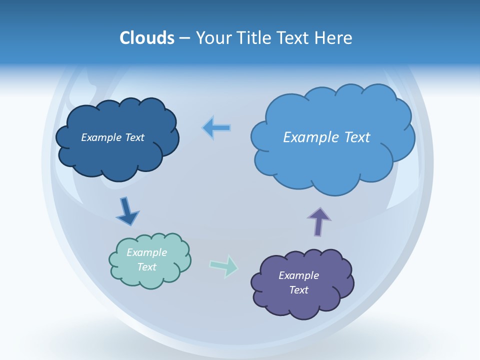 A Blue Sphere With A White Background PowerPoint Template