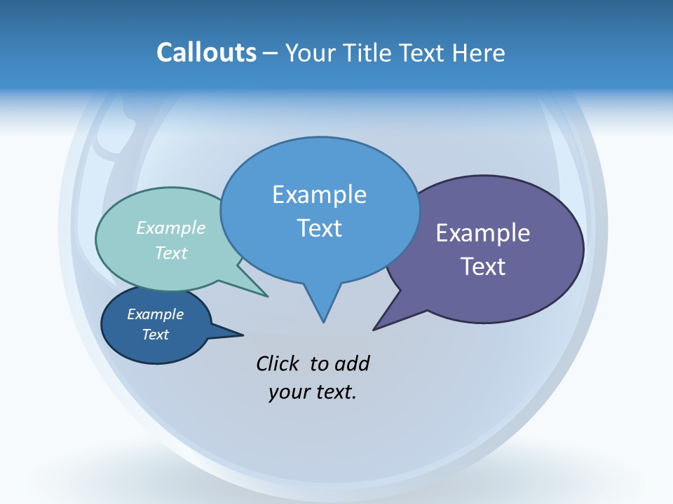 A Blue Sphere With A White Background PowerPoint Template