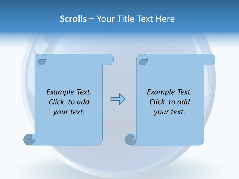 A Blue Sphere With A White Background PowerPoint Template