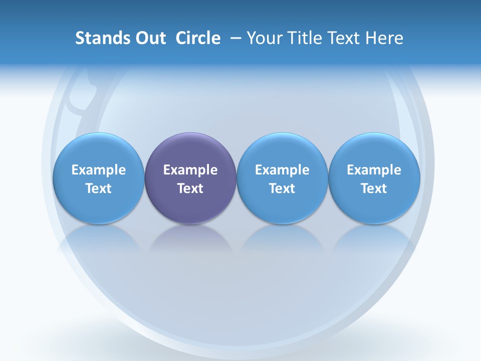 A Blue Sphere With A White Background PowerPoint Template