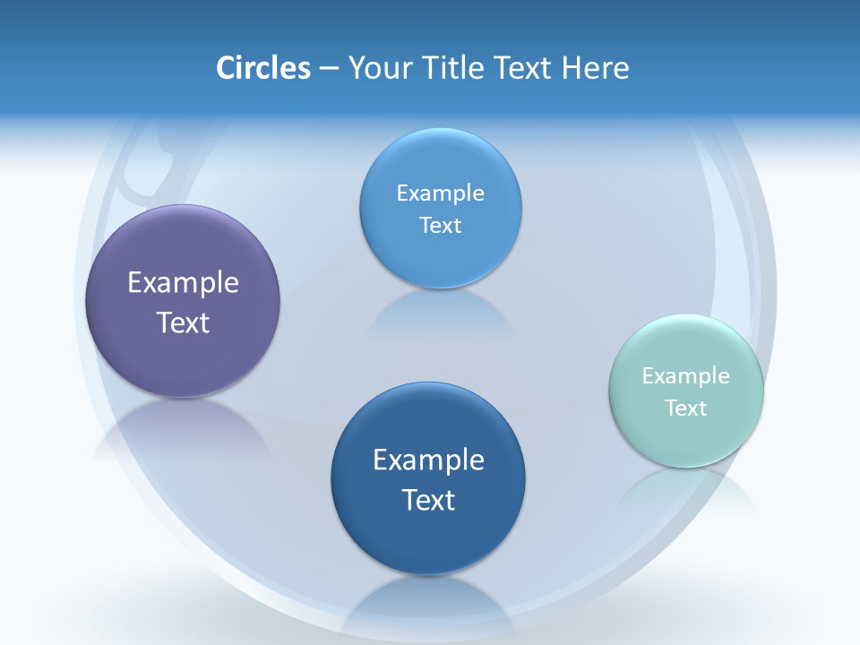 A Blue Sphere With A White Background PowerPoint Template