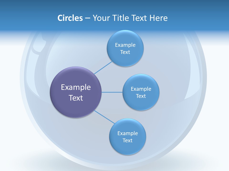 A Blue Sphere With A White Background PowerPoint Template