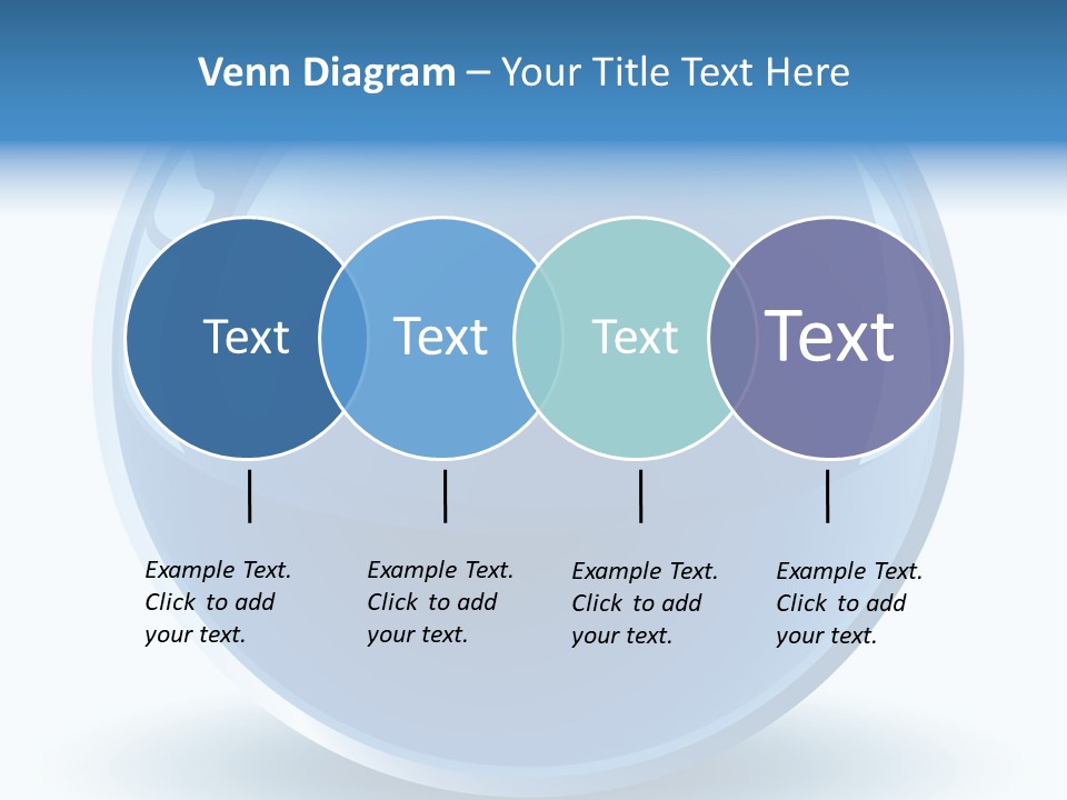 A Blue Sphere With A White Background PowerPoint Template
