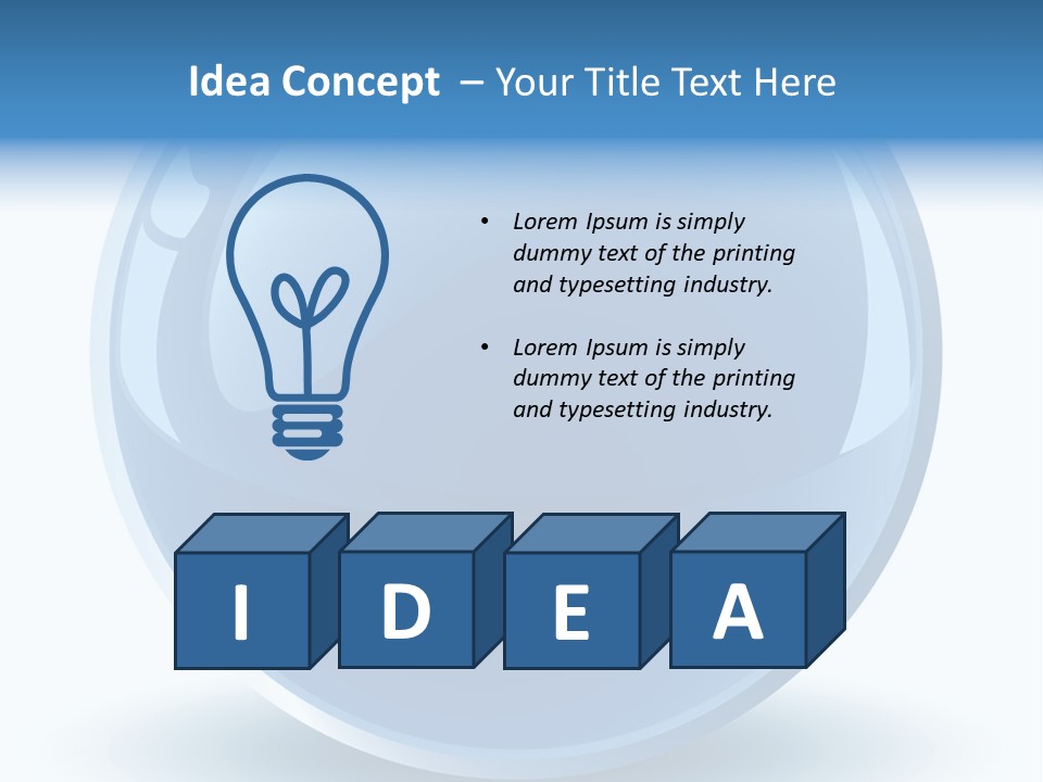 A Blue Sphere With A White Background PowerPoint Template