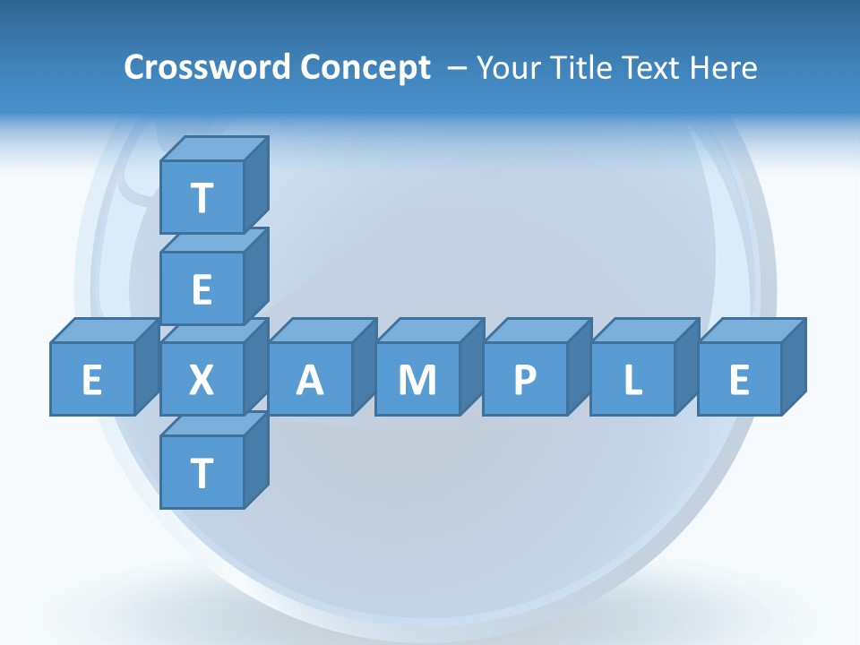 A Blue Sphere With A White Background PowerPoint Template