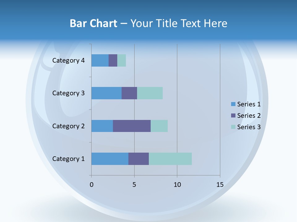 A Blue Sphere With A White Background PowerPoint Template