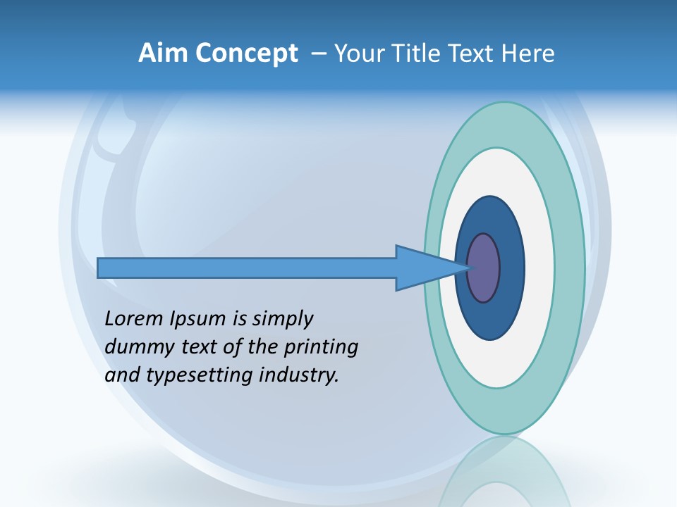 A Blue Sphere With A White Background PowerPoint Template