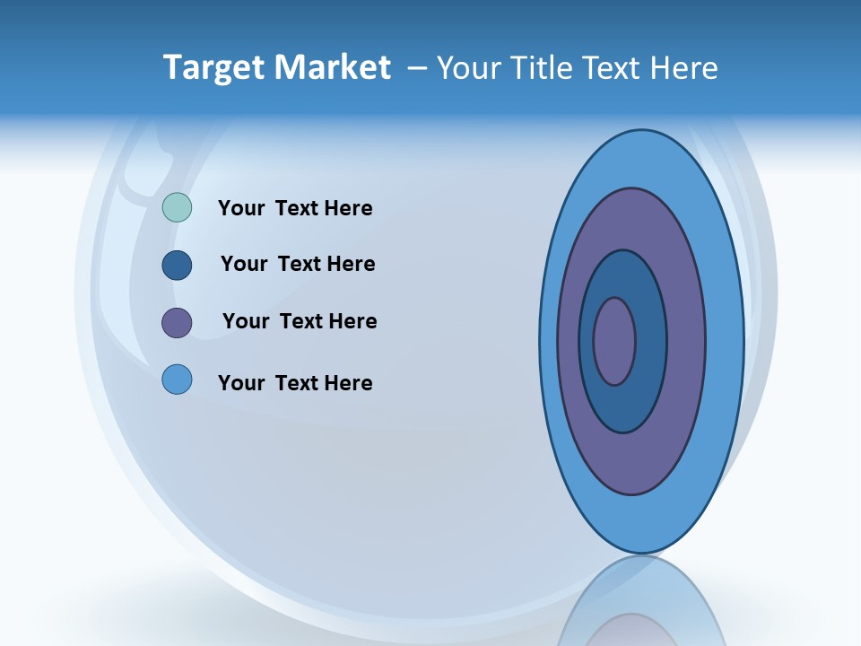 A Blue Sphere With A White Background PowerPoint Template