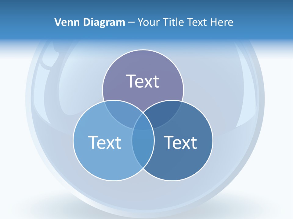 A Blue Sphere With A White Background PowerPoint Template