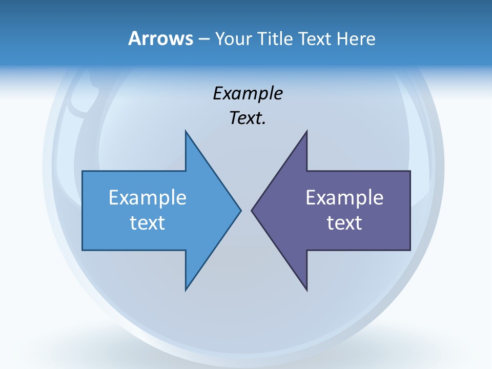 A Blue Sphere With A White Background PowerPoint Template