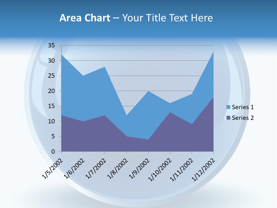 A Blue Sphere With A White Background PowerPoint Template