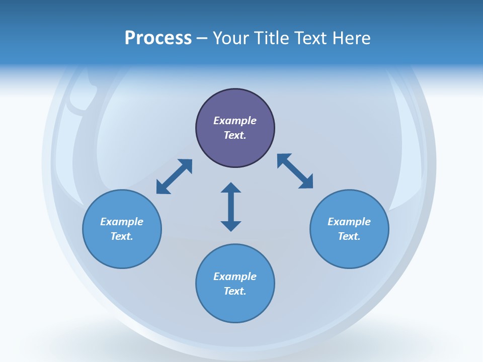 A Blue Sphere With A White Background PowerPoint Template