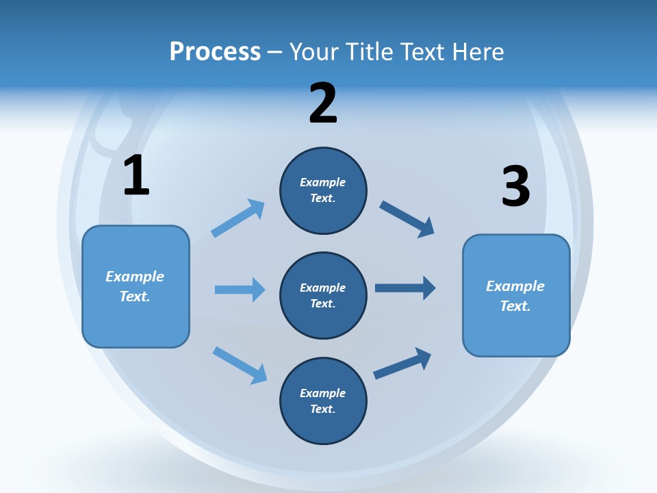 A Blue Sphere With A White Background PowerPoint Template