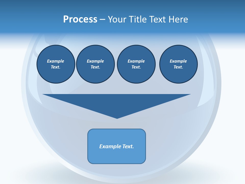 A Blue Sphere With A White Background PowerPoint Template