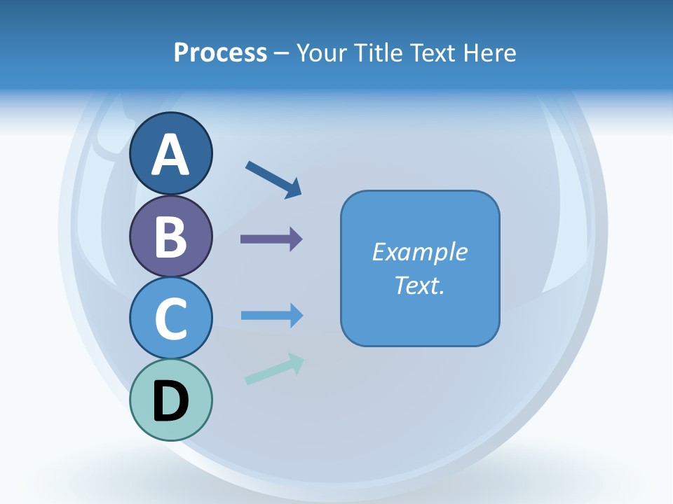 A Blue Sphere With A White Background PowerPoint Template
