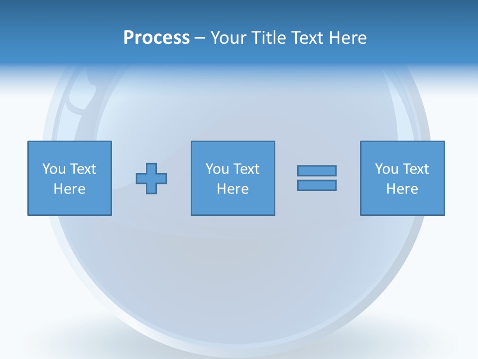 A Blue Sphere With A White Background PowerPoint Template