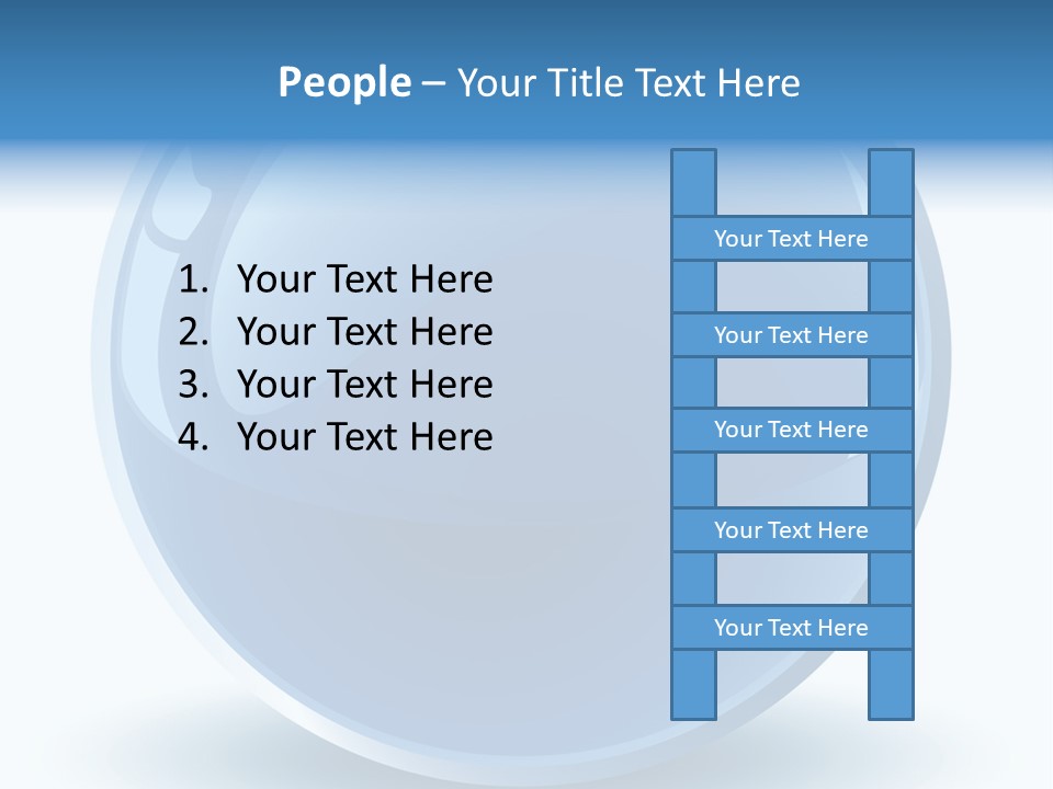 A Blue Sphere With A White Background PowerPoint Template