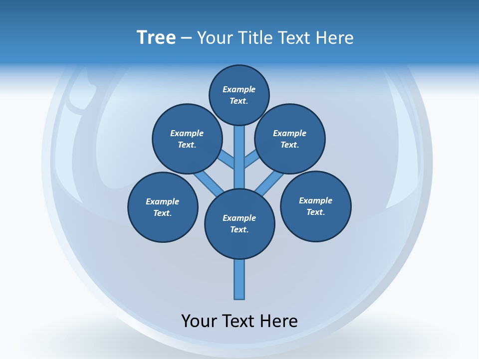 A Blue Sphere With A White Background PowerPoint Template