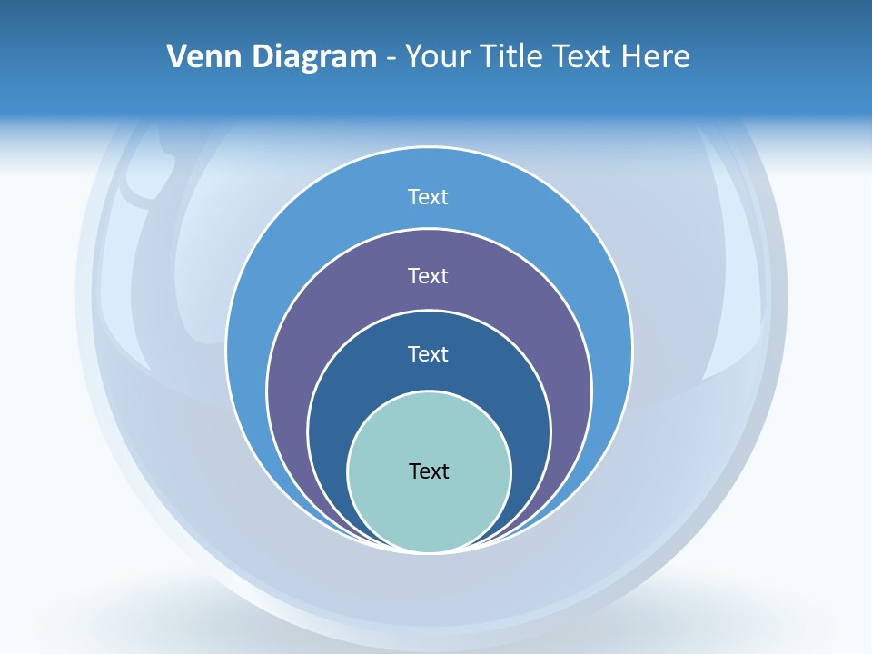 A Blue Sphere With A White Background PowerPoint Template