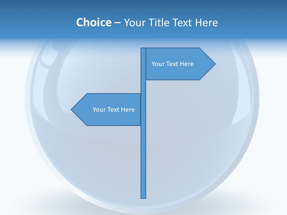 A Blue Sphere With A White Background PowerPoint Template