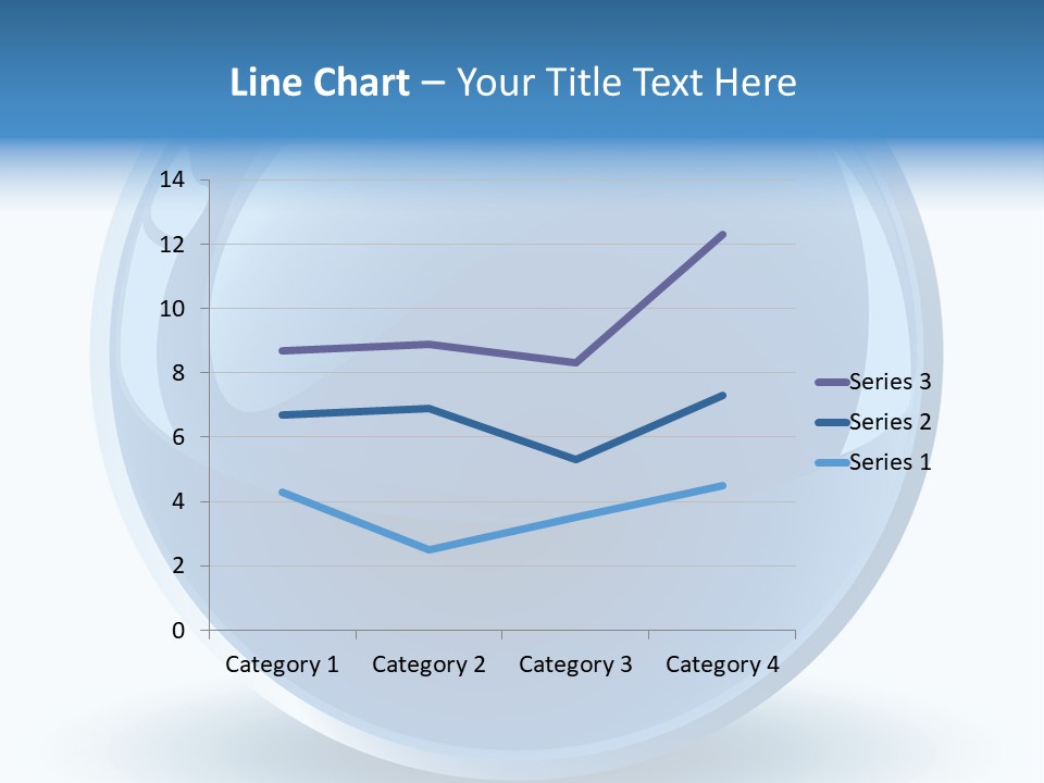 A Blue Sphere With A White Background PowerPoint Template