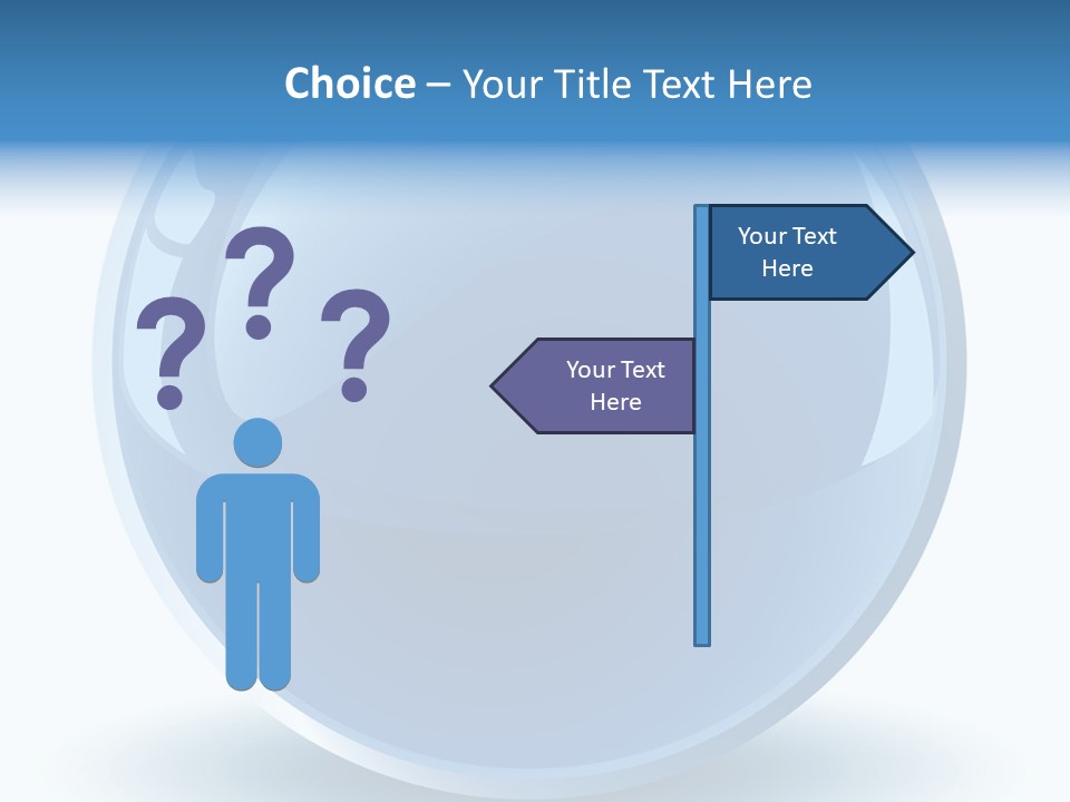 A Blue Sphere With A White Background PowerPoint Template