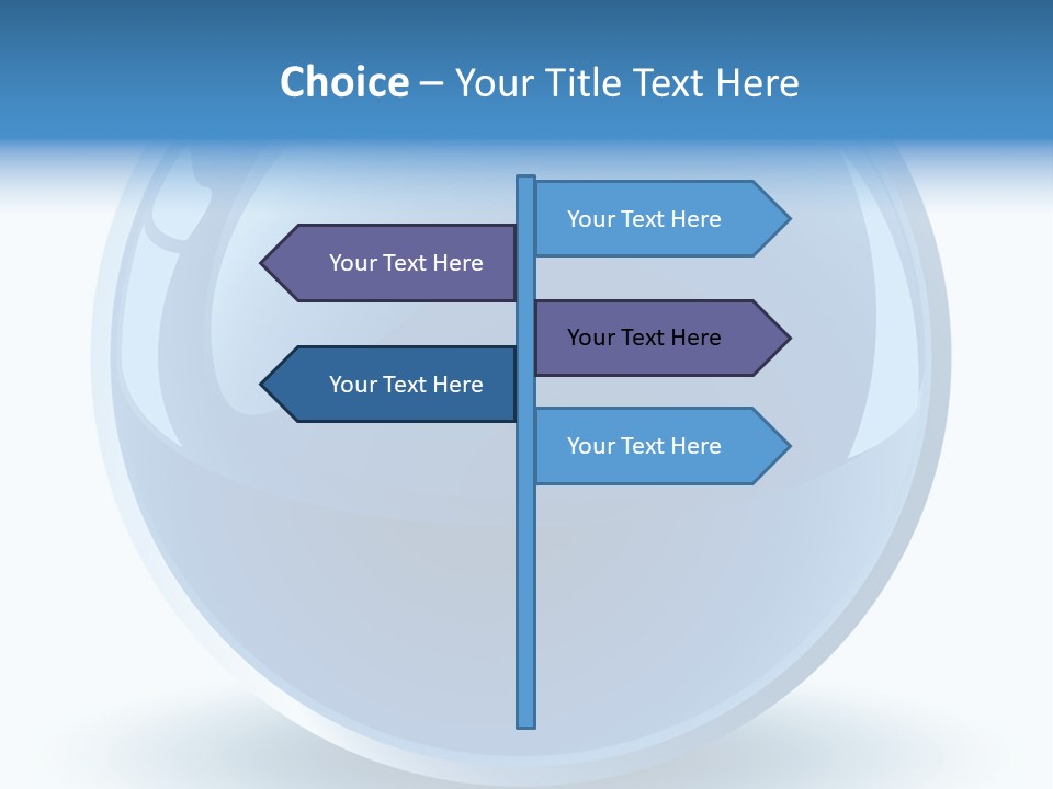 A Blue Sphere With A White Background PowerPoint Template