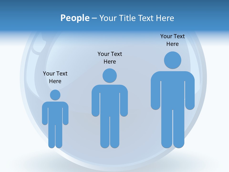 A Blue Sphere With A White Background PowerPoint Template