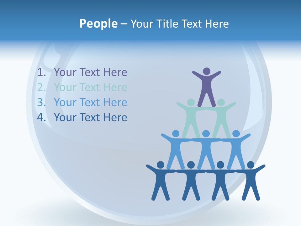 A Blue Sphere With A White Background PowerPoint Template