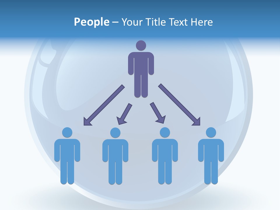 A Blue Sphere With A White Background PowerPoint Template