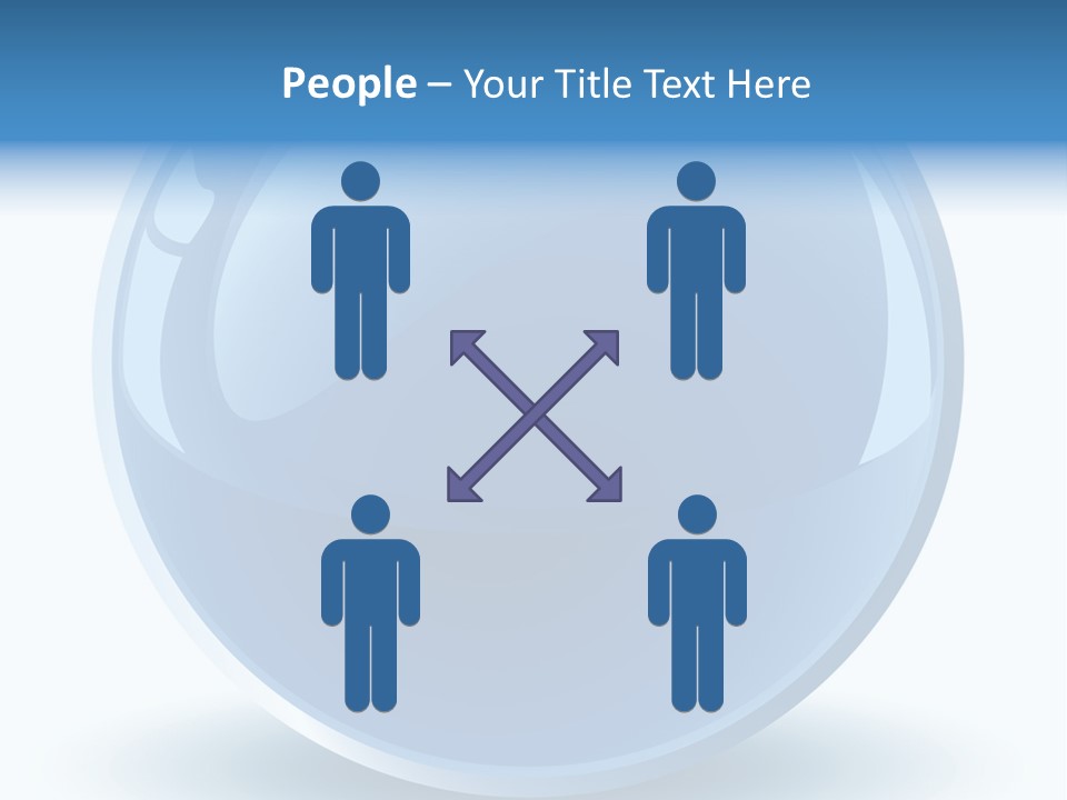 A Blue Sphere With A White Background PowerPoint Template