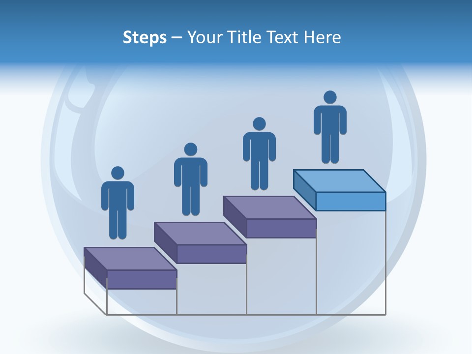 A Blue Sphere With A White Background PowerPoint Template