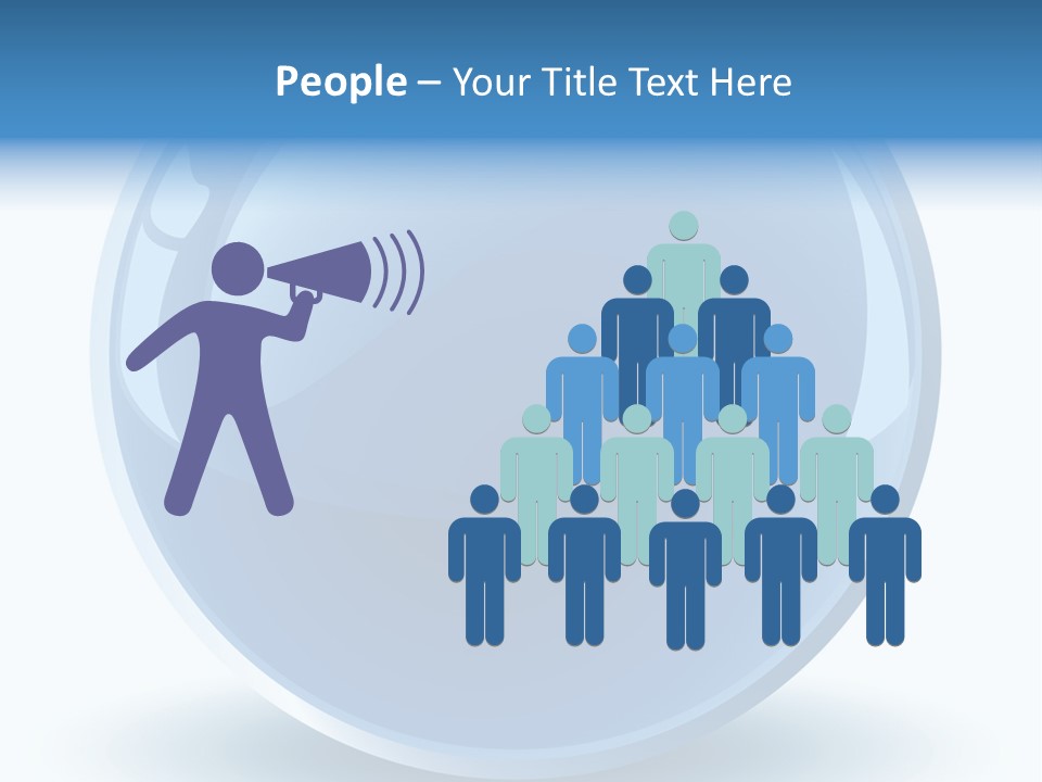 A Blue Sphere With A White Background PowerPoint Template