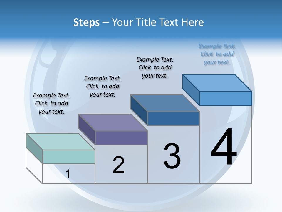 A Blue Sphere With A White Background PowerPoint Template