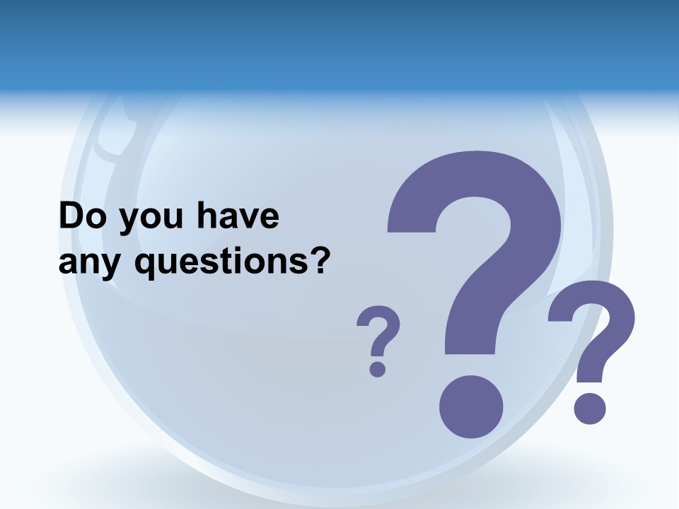 A Blue Sphere With A White Background PowerPoint Template