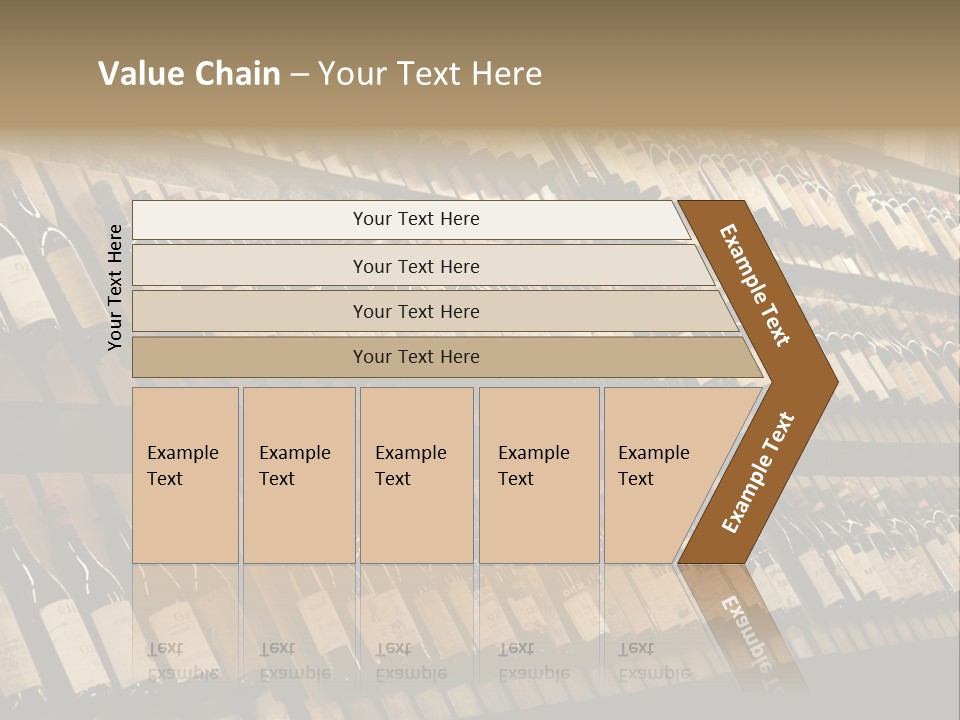 A Wall Full Of Bottles Of Wine In A Wine Cellar PowerPoint Template