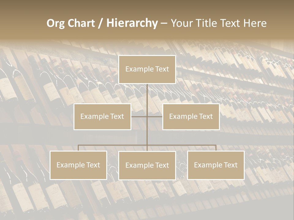 A Wall Full Of Bottles Of Wine In A Wine Cellar PowerPoint Template