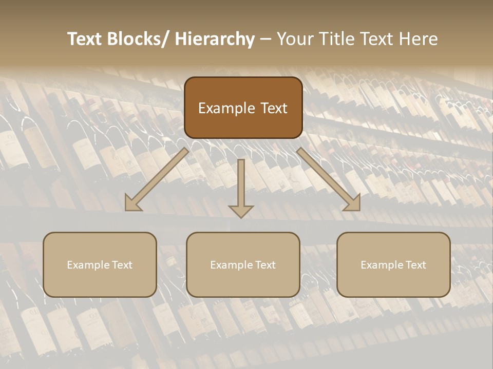 A Wall Full Of Bottles Of Wine In A Wine Cellar PowerPoint Template