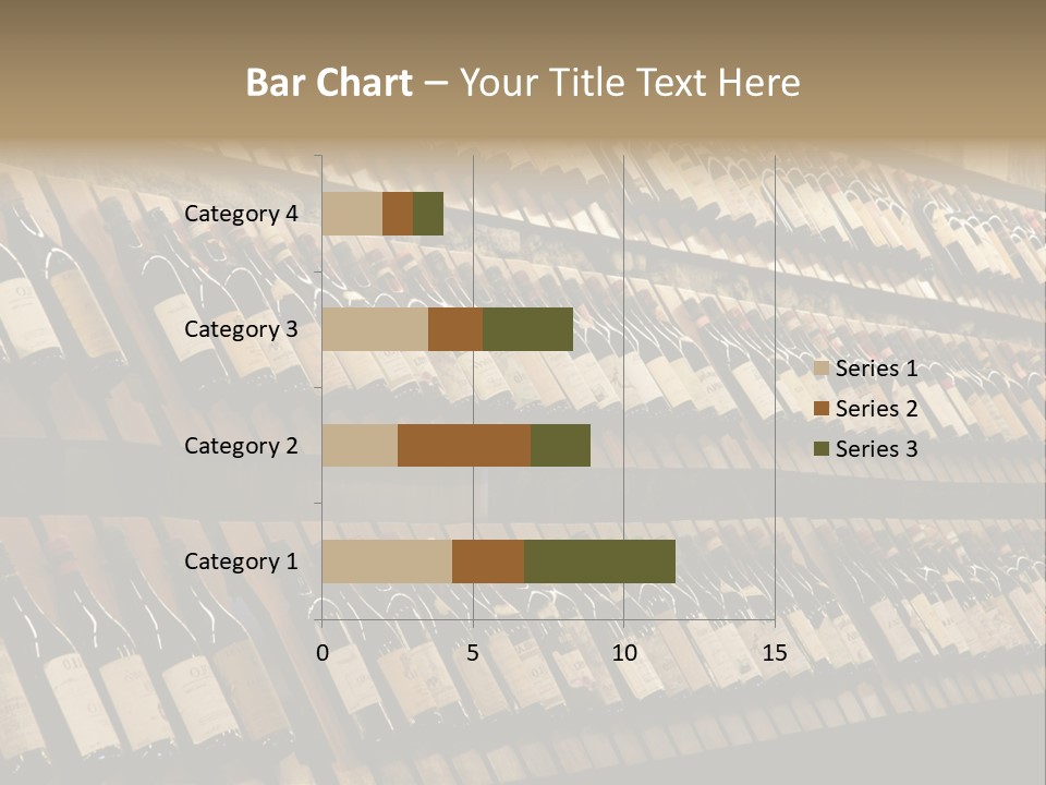 A Wall Full Of Bottles Of Wine In A Wine Cellar PowerPoint Template