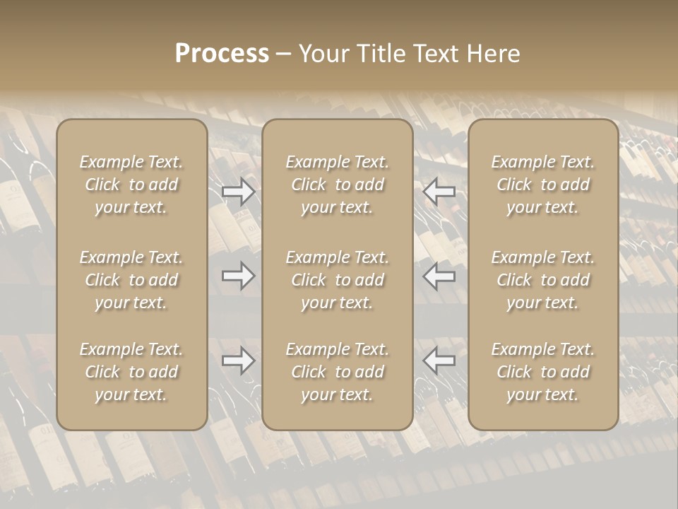 A Wall Full Of Bottles Of Wine In A Wine Cellar PowerPoint Template