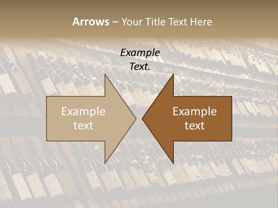 A Wall Full Of Bottles Of Wine In A Wine Cellar PowerPoint Template